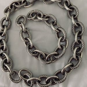 David Yurman link bracelet & matching necklace